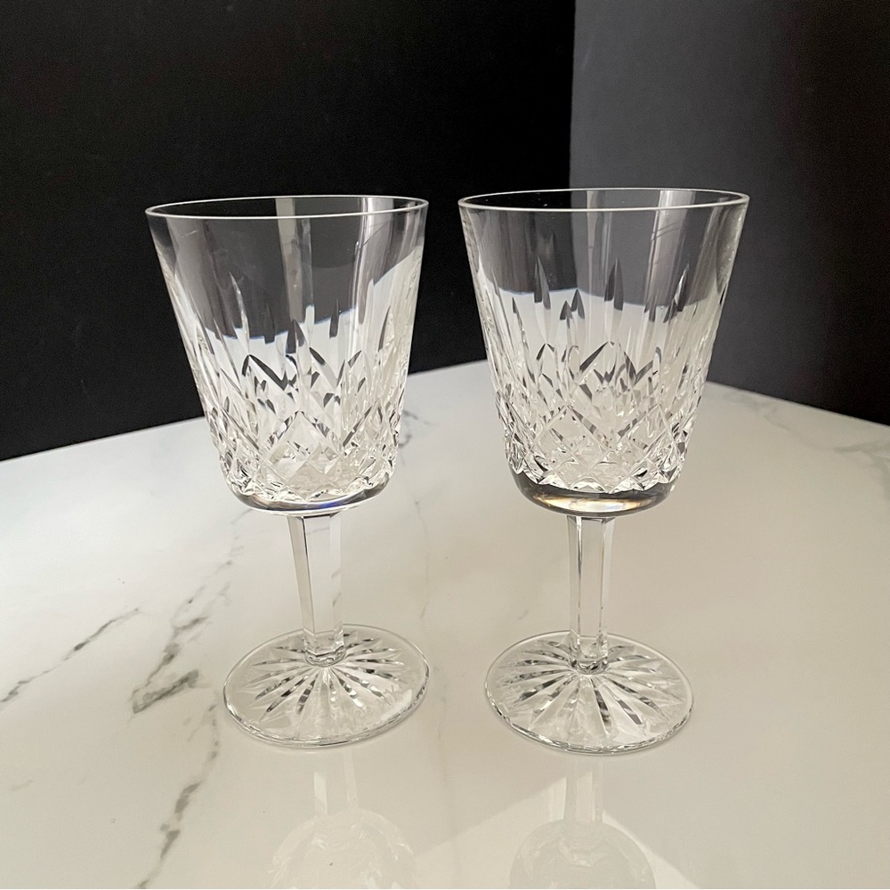 Set of 2 Lismore Goblets - Personalized - Waterford Crystal (read description)